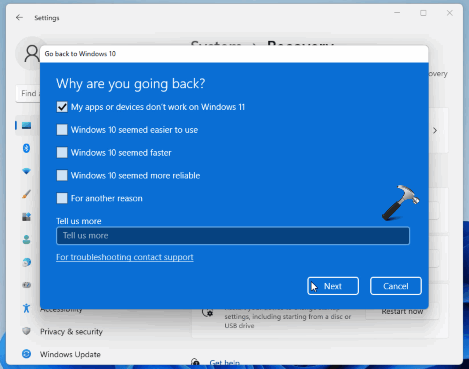 How to safely roll back to a previous version of Windows
