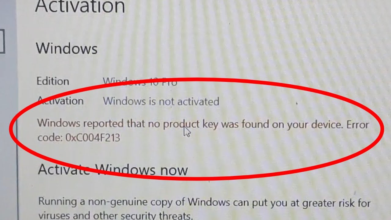 Windows 0xC004F213
