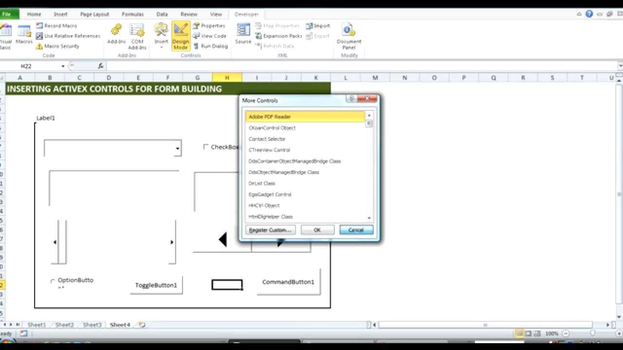 excel activex