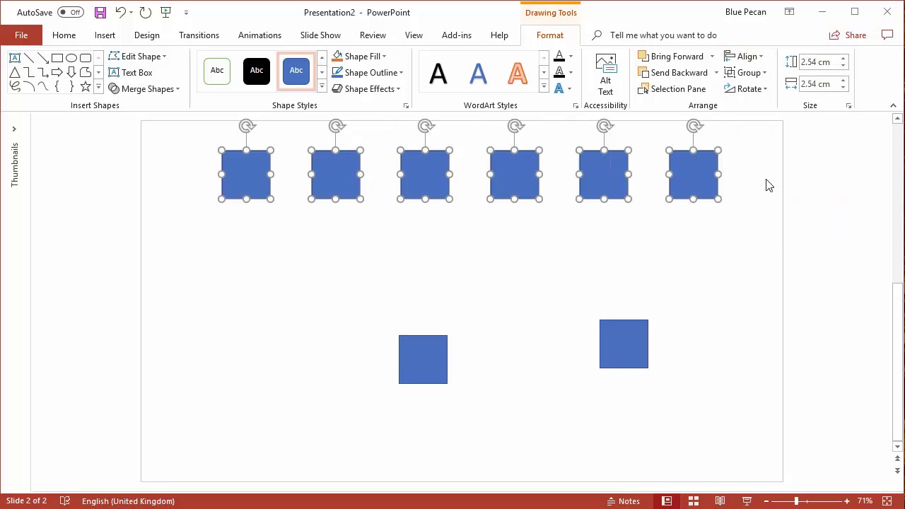 alinear objetos powerpoint