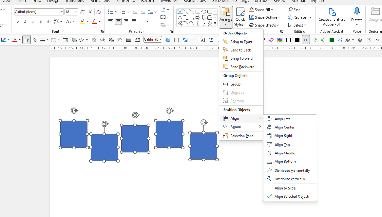 alinear powerpoint