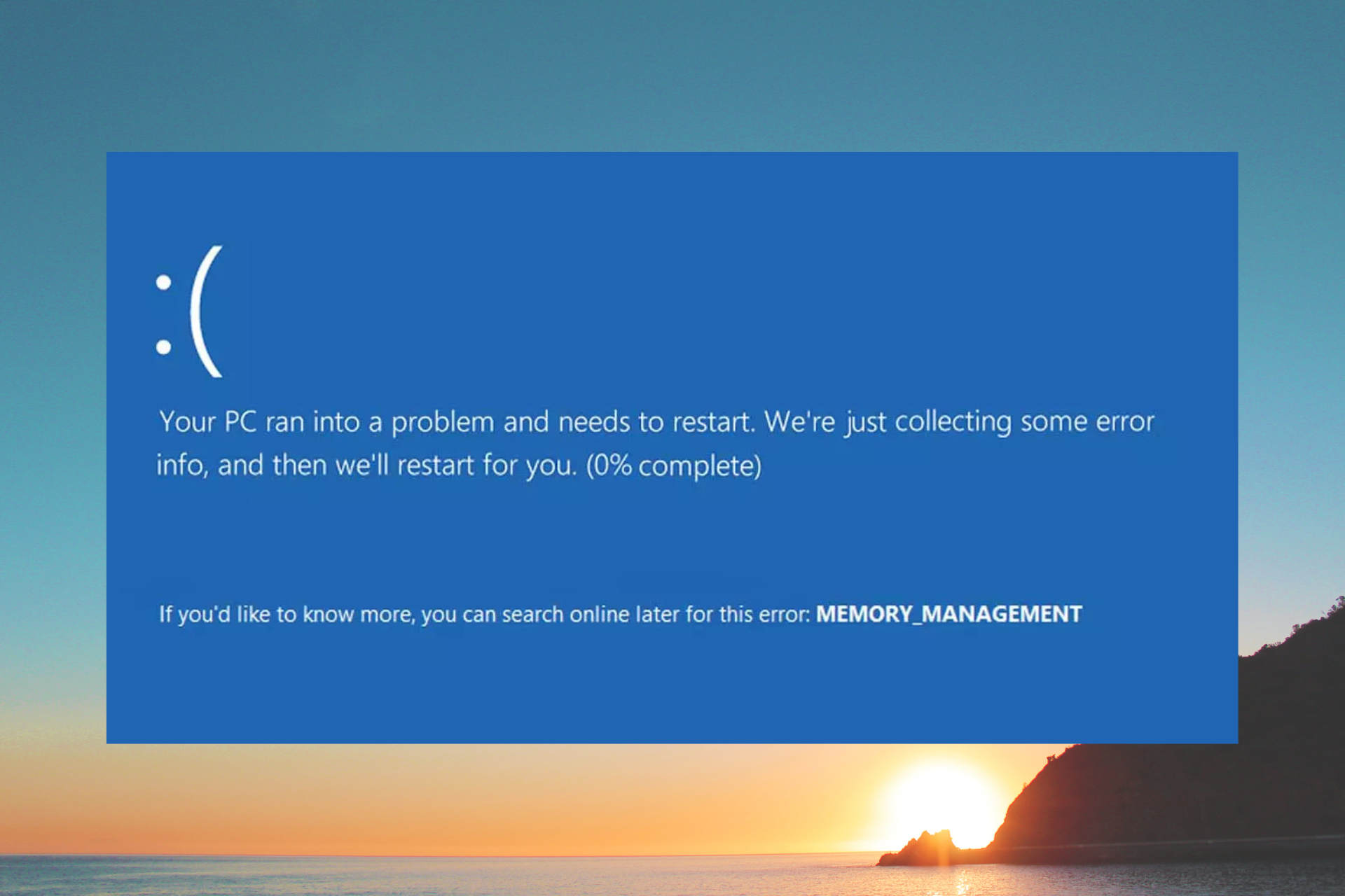 MEMORY_MANAGEMENT (0x0000001A)