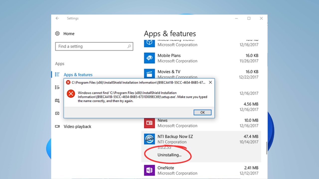 no se puede desinstalar un programa en windows 11