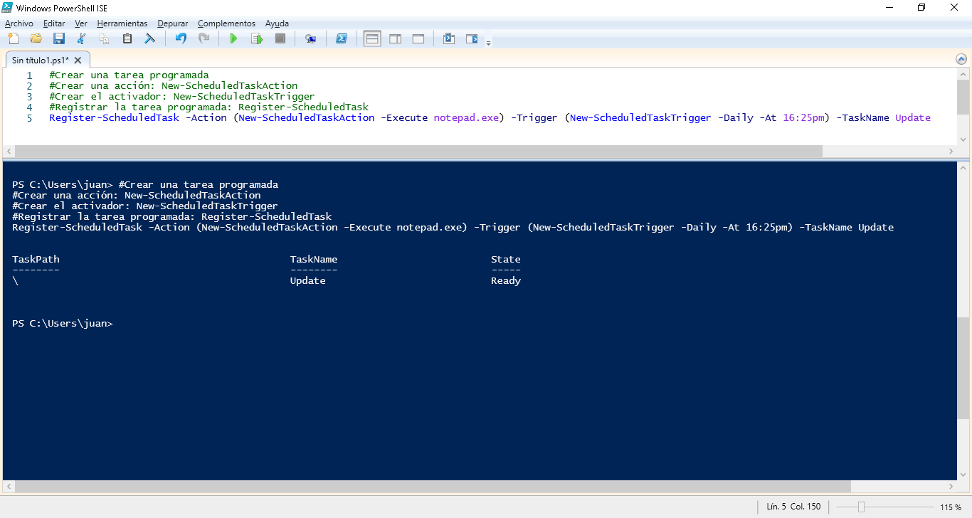 cómo programar tareas en powershell-7