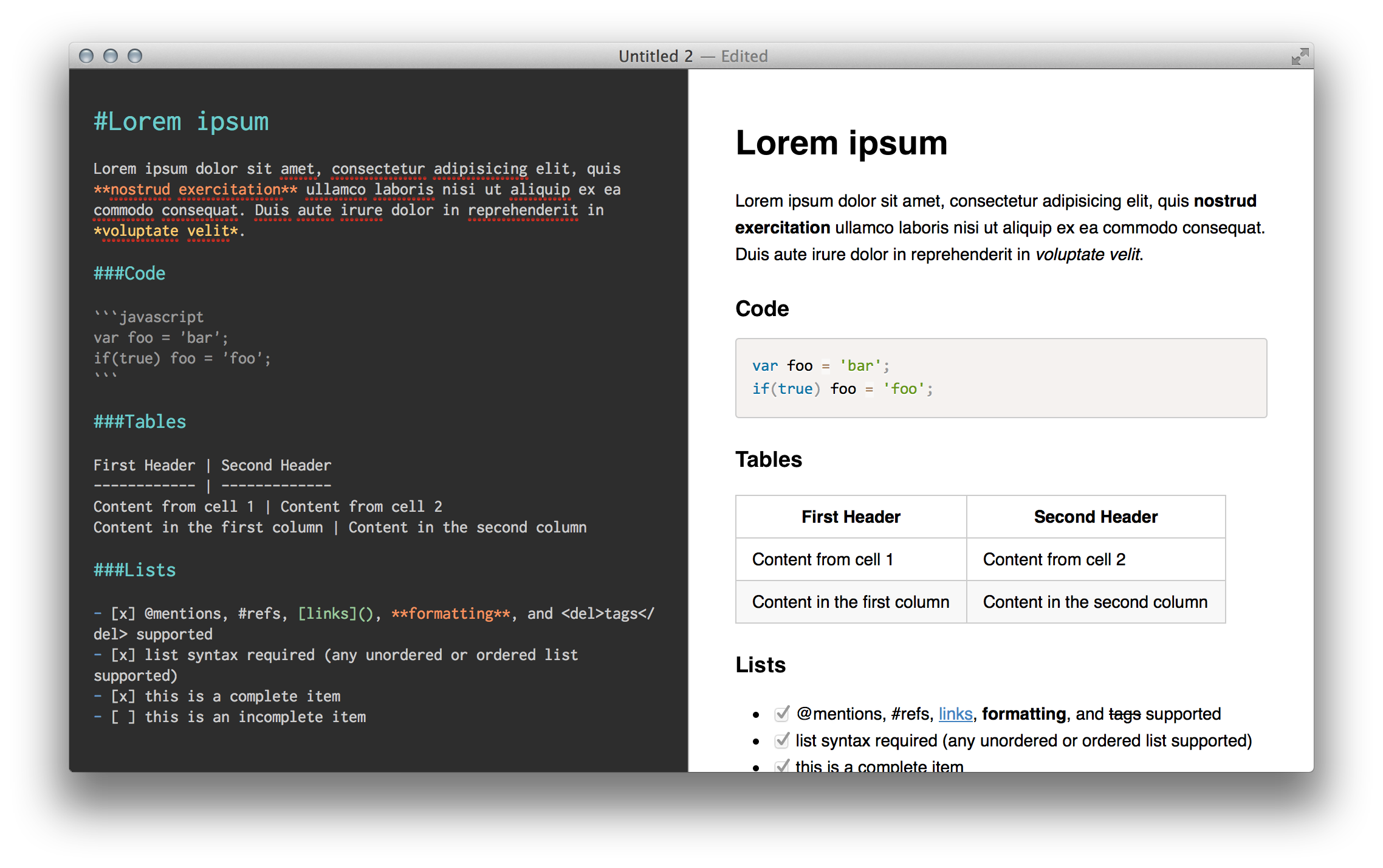 markdown