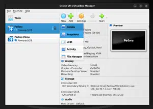 virtualbox snapshots