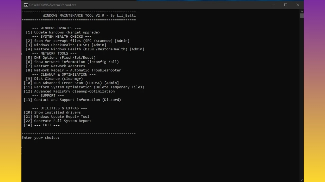 windows maintenance tools