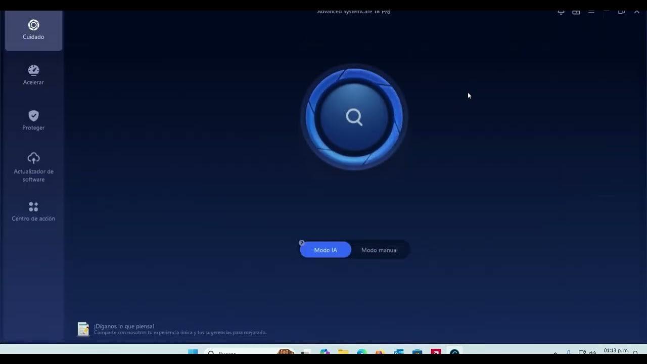 Advanced SystemCare optimizador del sistema con IA