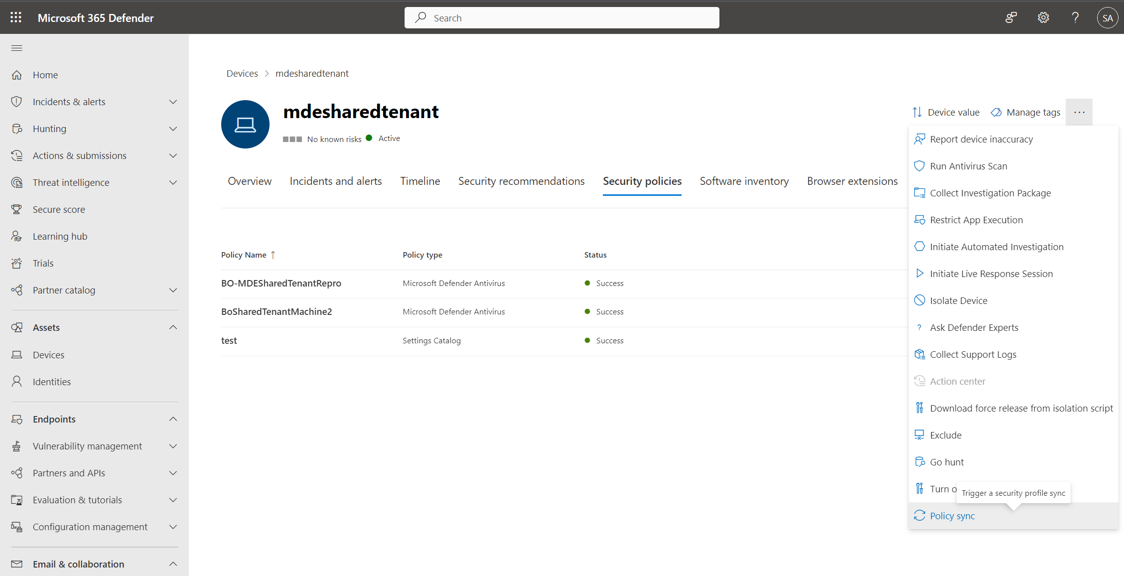 configuración de análisis programados en Microsoft Defender