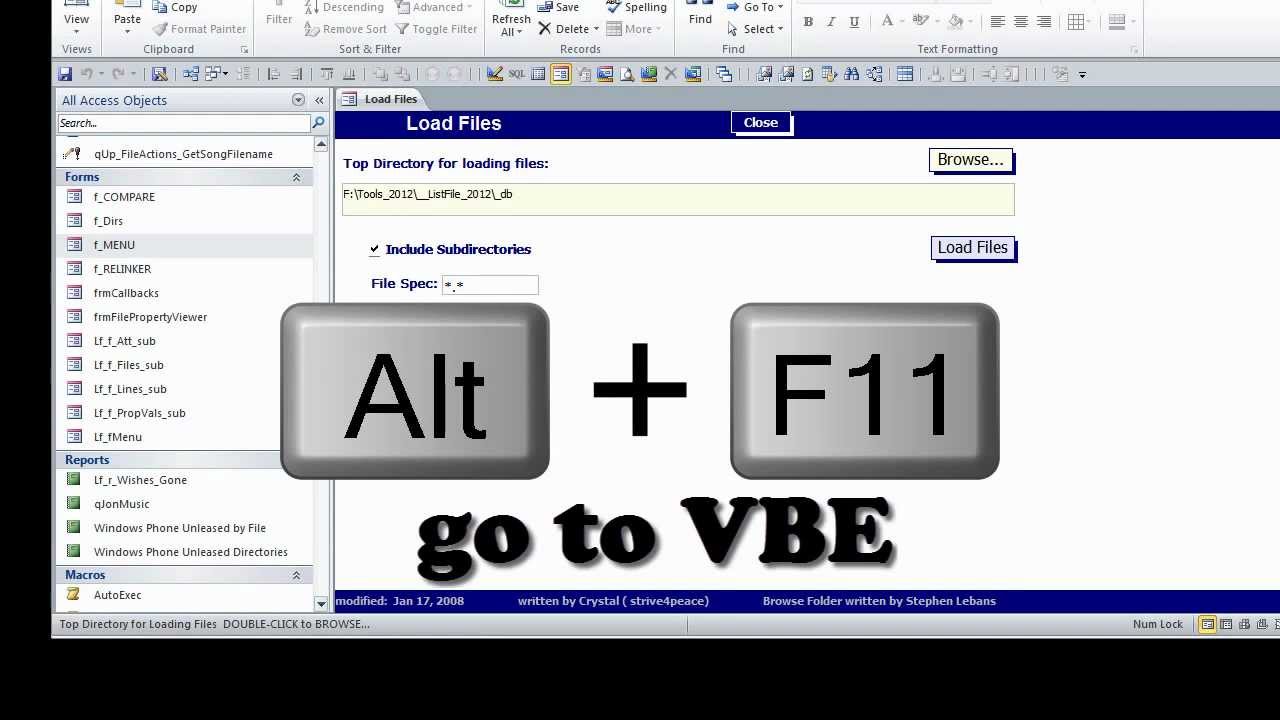 access path files