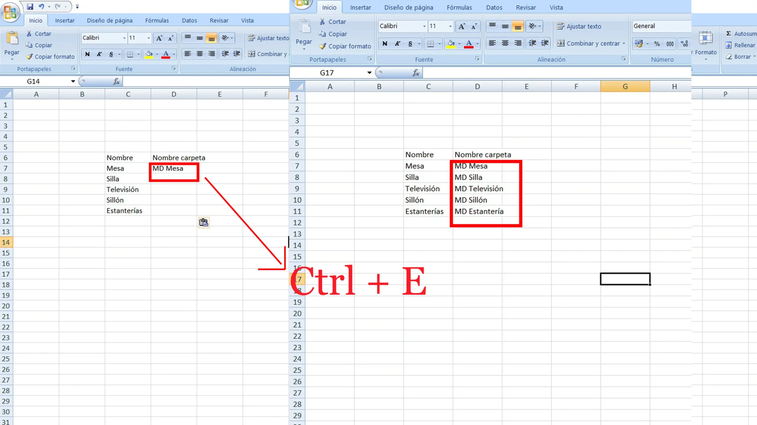excel para crear carpetas por lotes