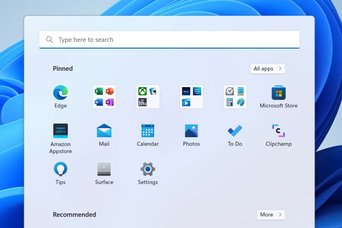 carpetas en el inicio de windows 11