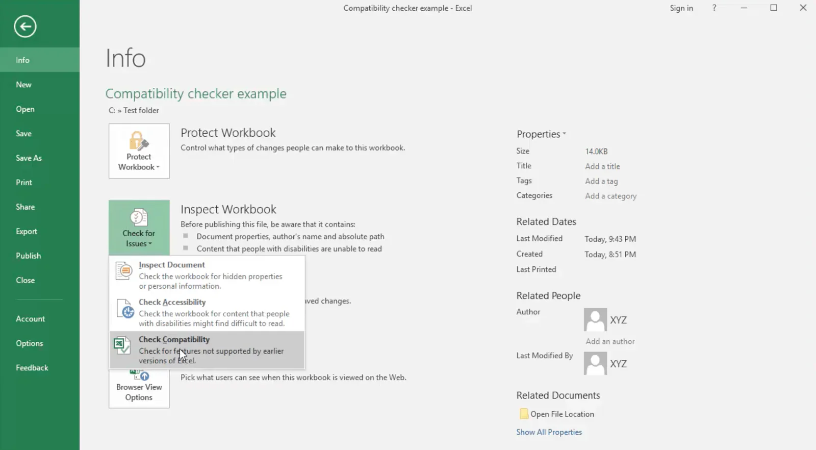 Compatibilidad Excel