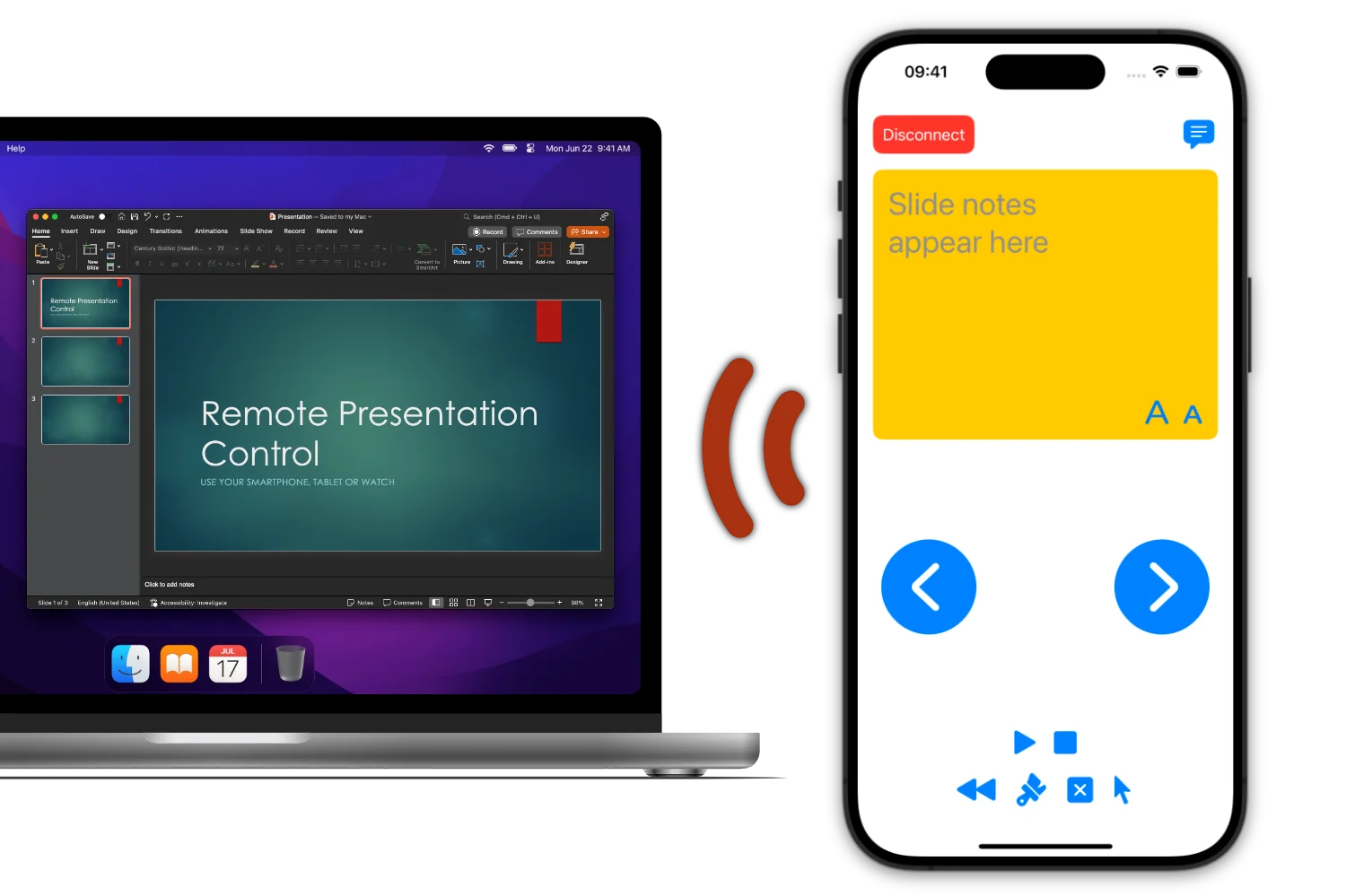 control móvil powerpoint