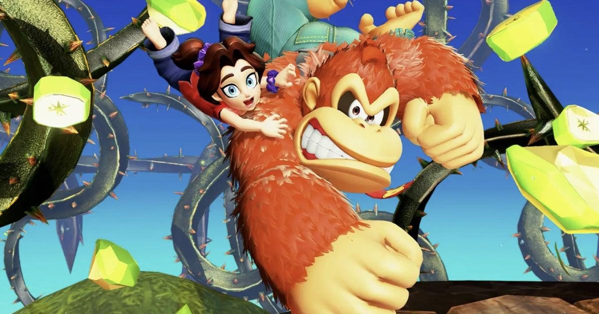 Jugabilidad de plataformas y destrucción en Donkey Kong Bananza