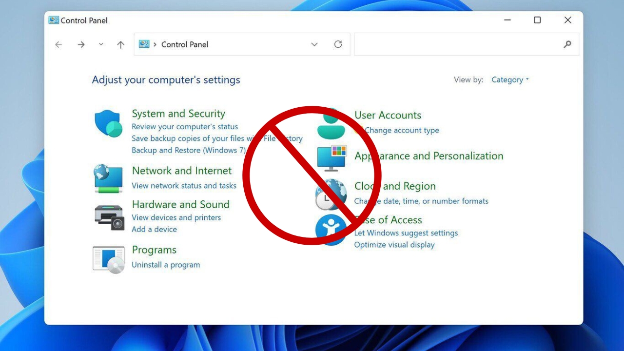 panel de control windows 11