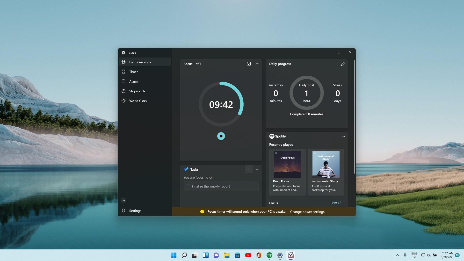 Cómo funciona el modo concentración en Windows 11
