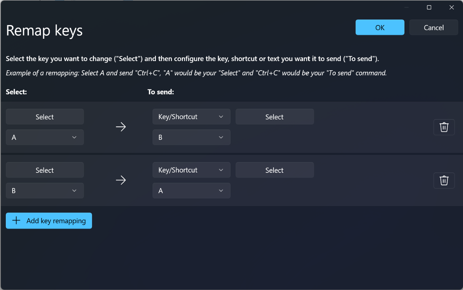 reasignar teclas con keyboard manager