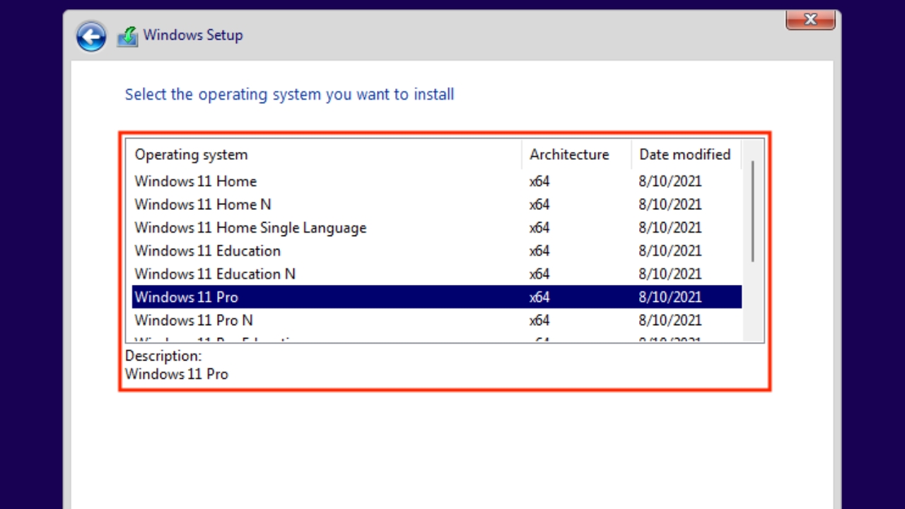 resolución instalador windows 11