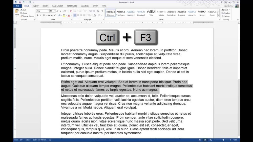 How to use Spike to cut and paste multiple snippets in Word