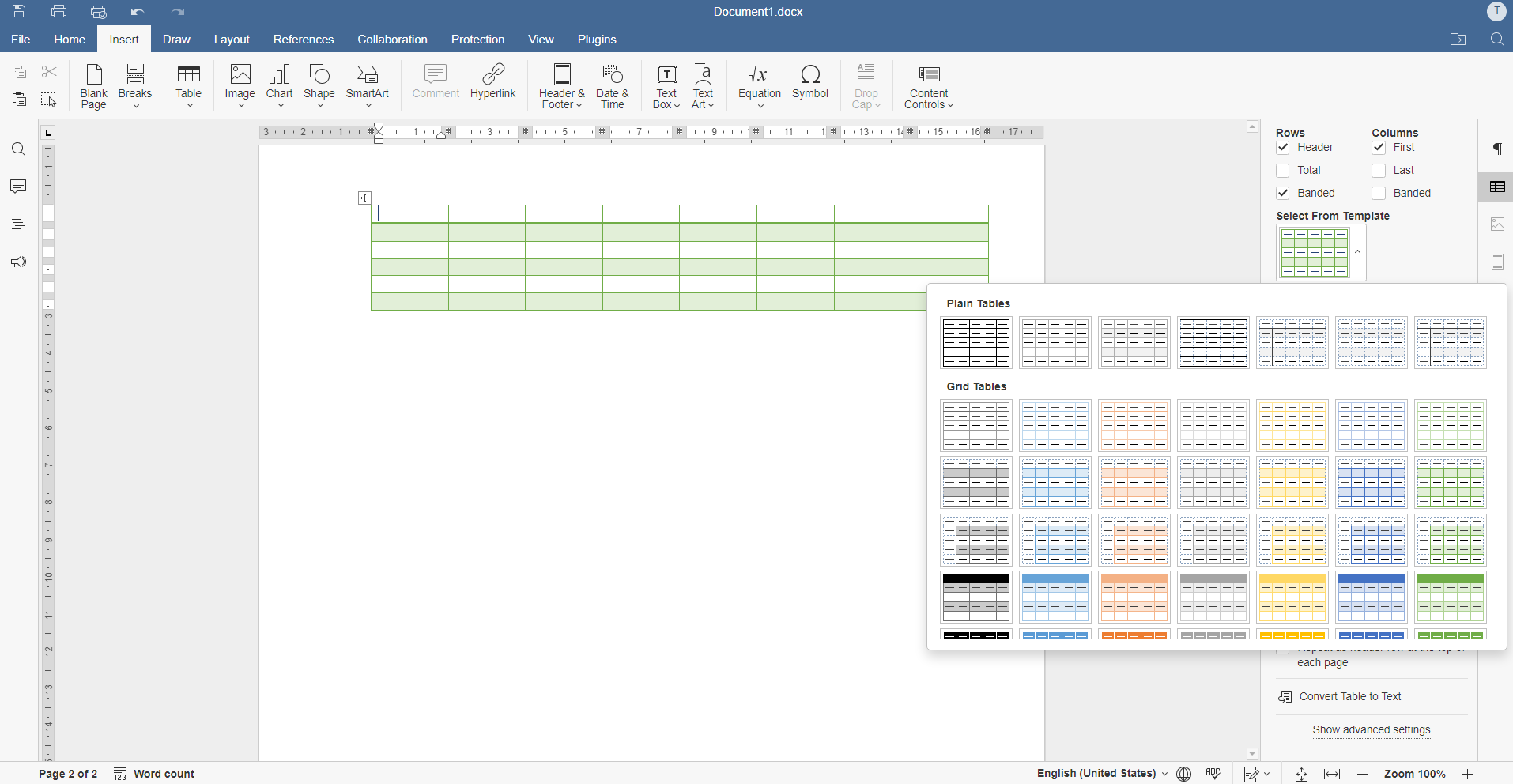 templates tablas word