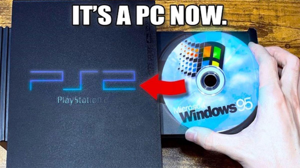 Windows 95 ejecutándose en PlayStation 2