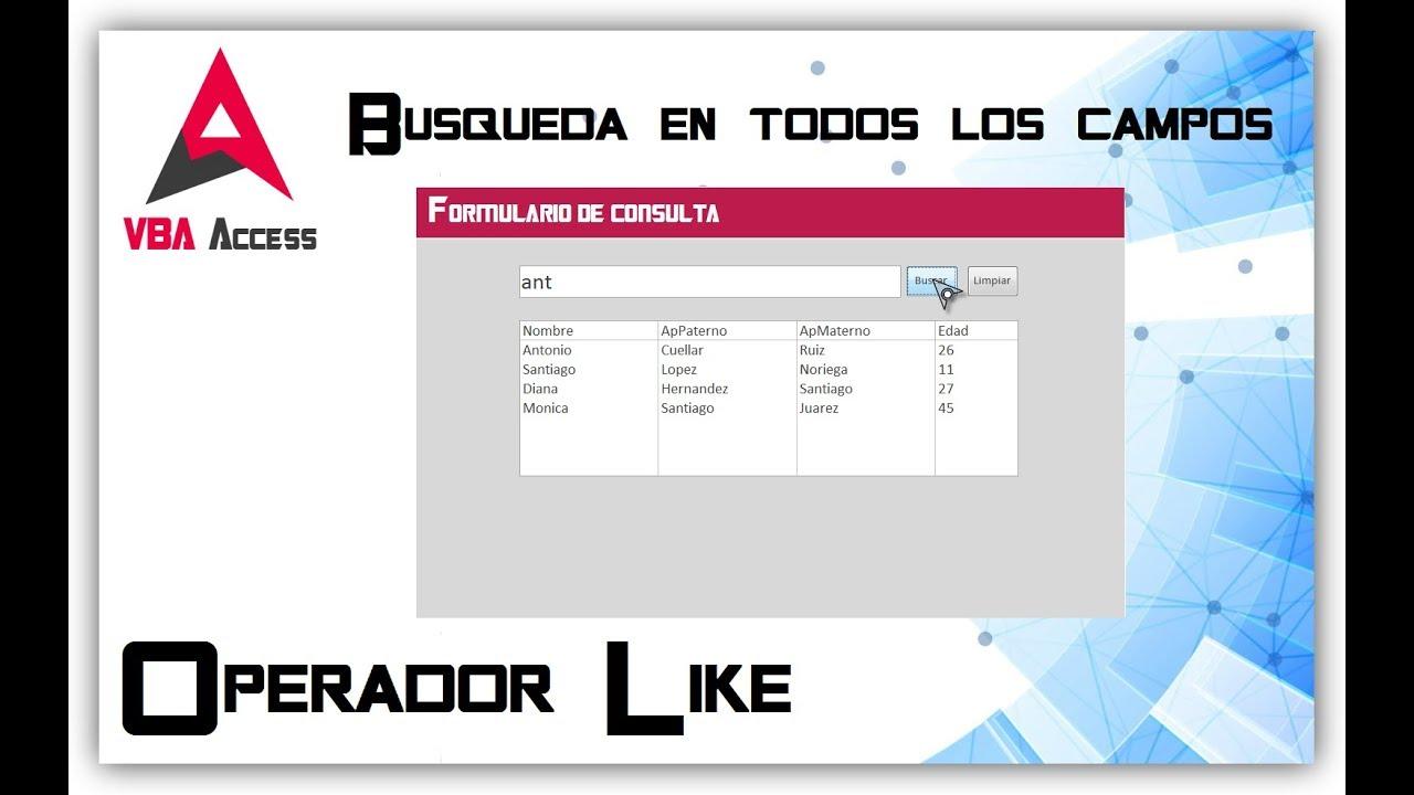 Crear buscadores personalizados en Access