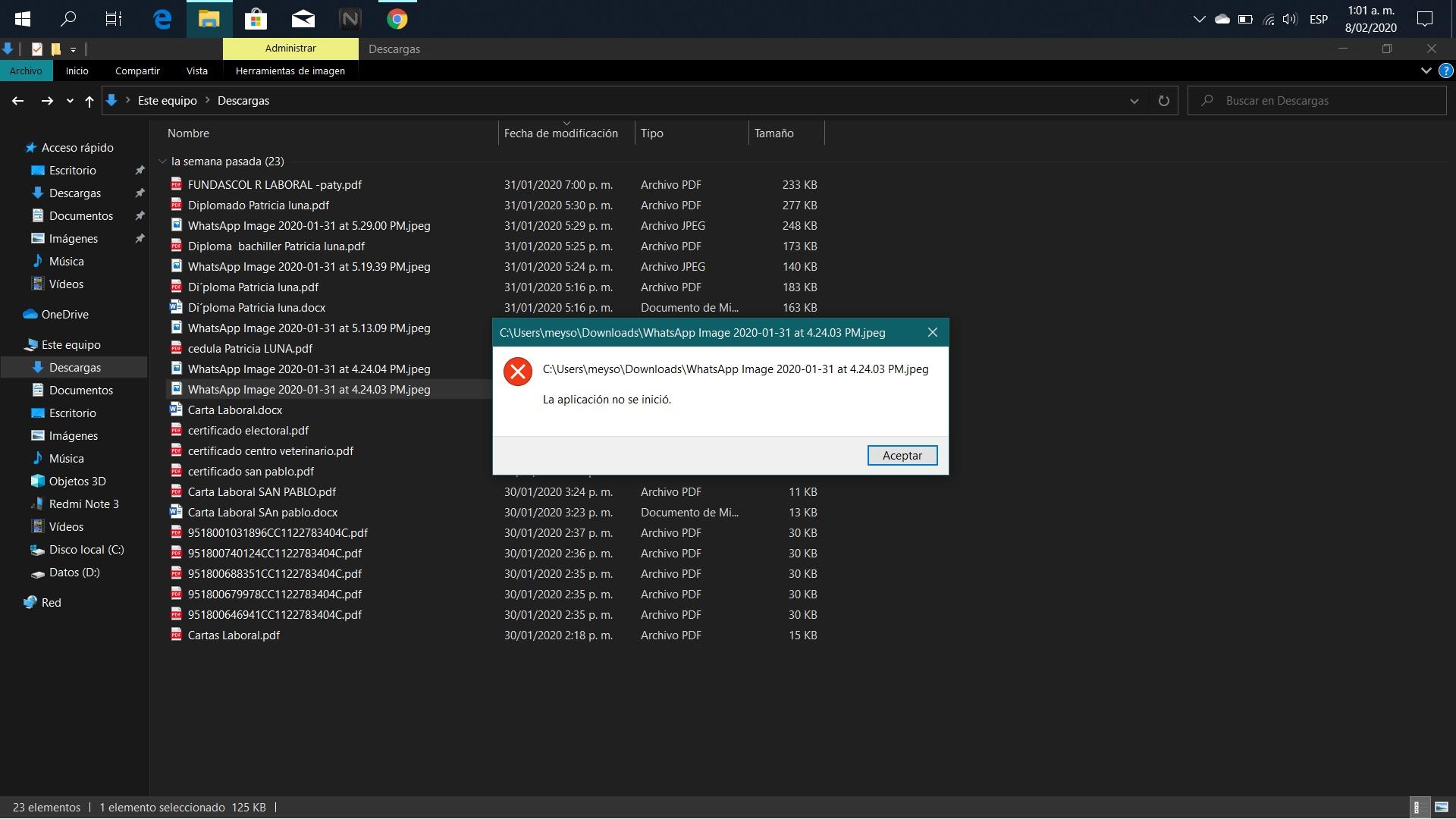 Errores al abrir imágenes en Windows 11