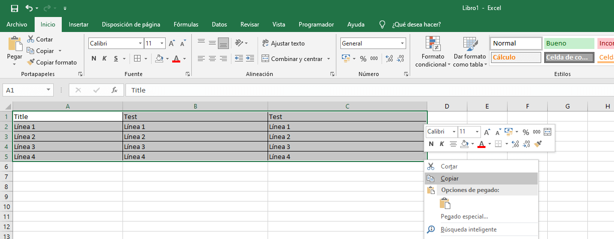 Vincular rango de celdas de Excel a PowerPoint