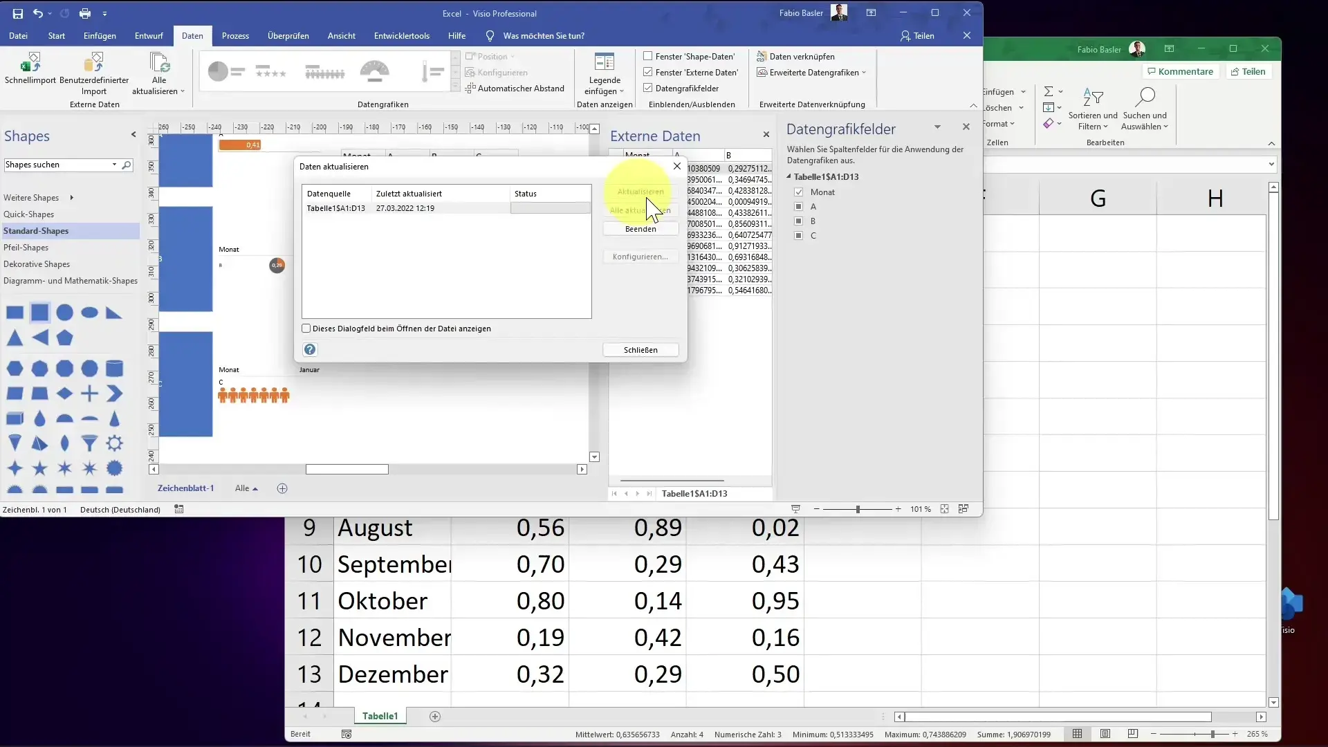 Insertando objeto Excel en Visio