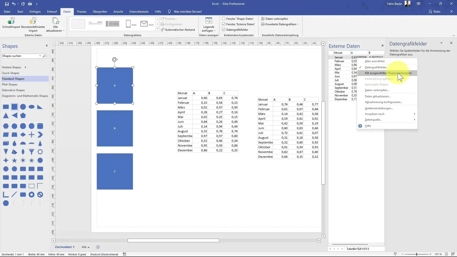 Diagrama Visio conectado con datos Excel