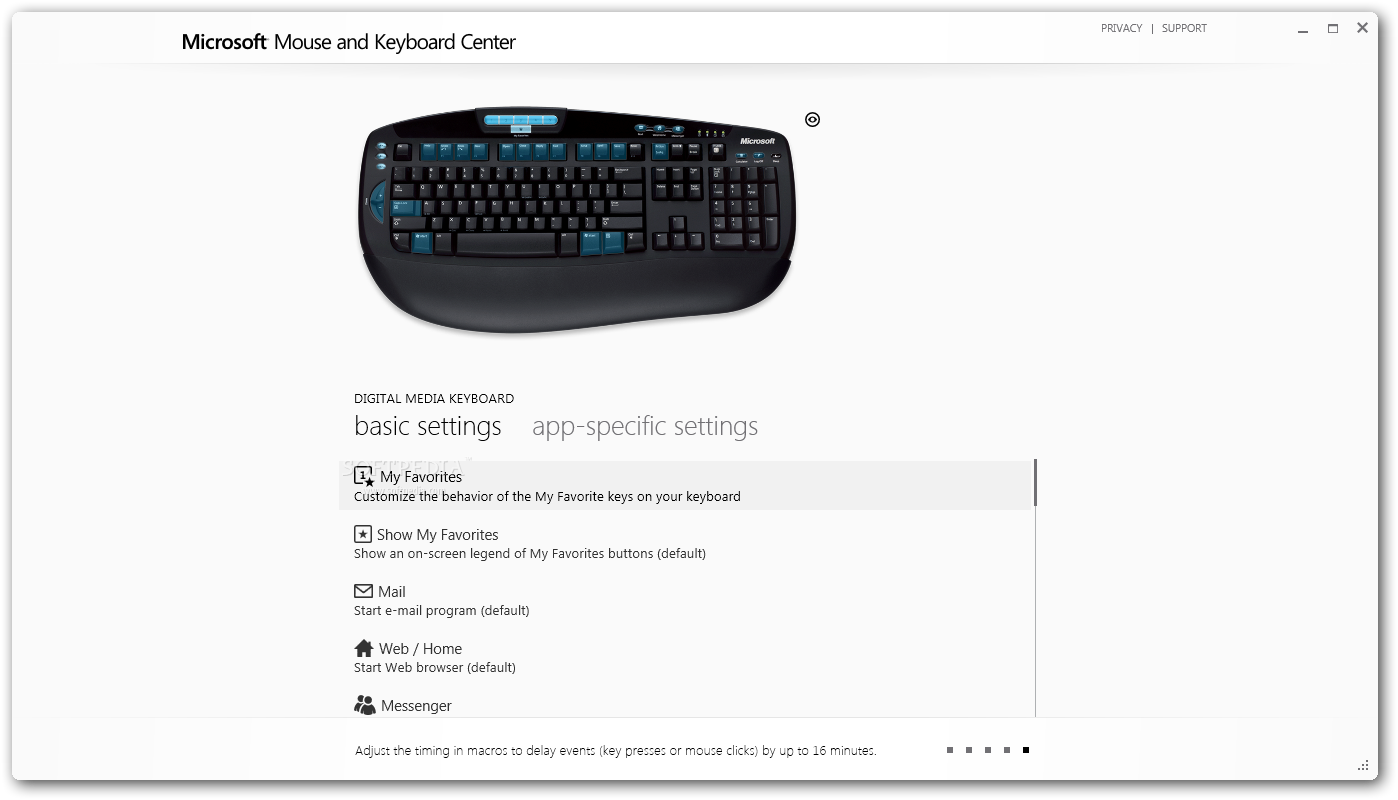 Microsoft Mouse and Keyboard Center