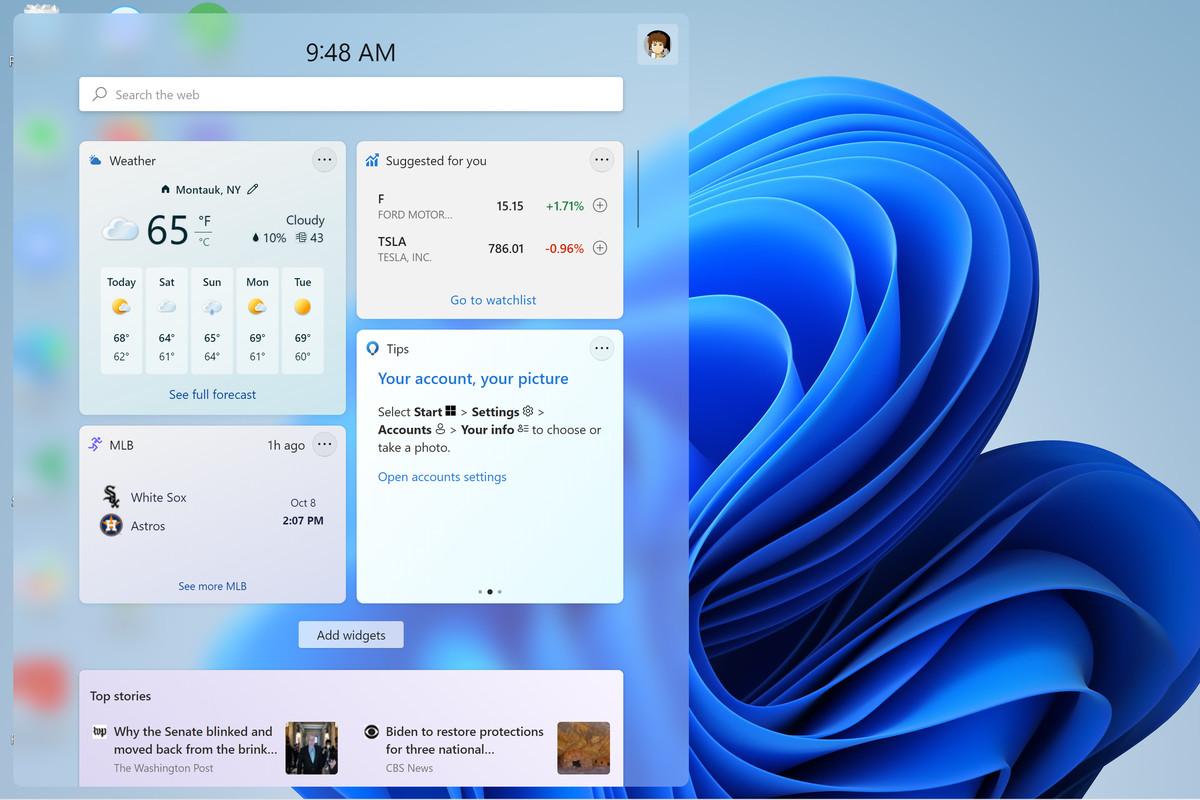 Problemas con widgets de Windows 11