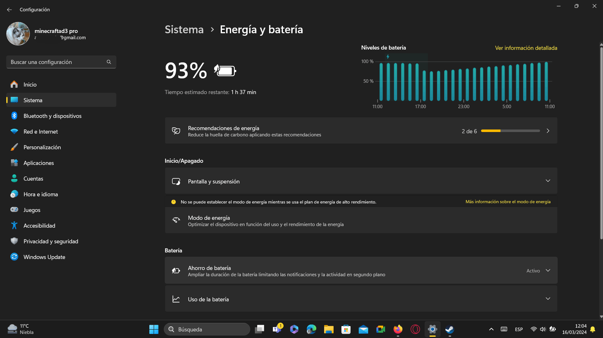 Restaurar plan de energia Windows