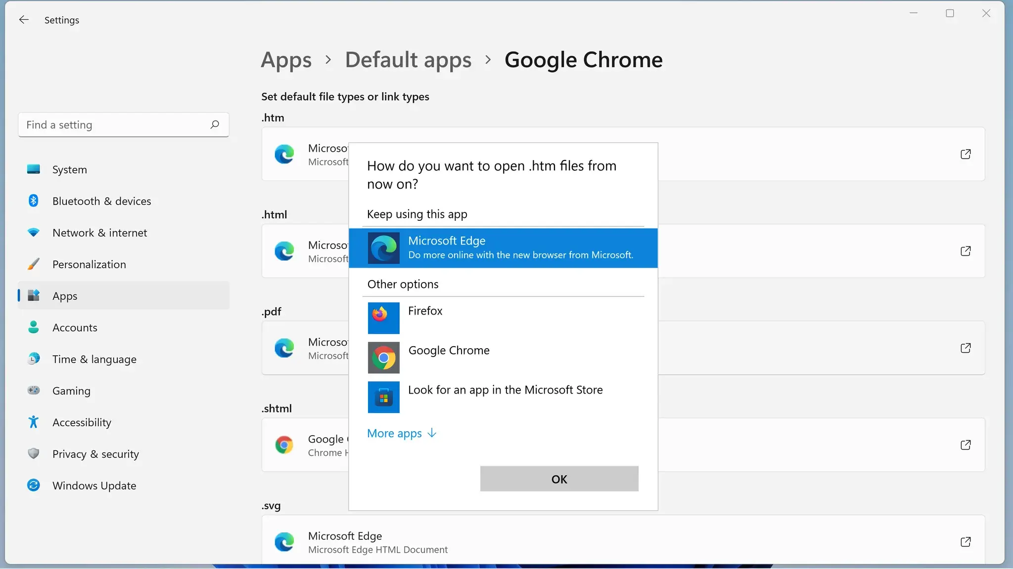 navegador por defecto windows 11