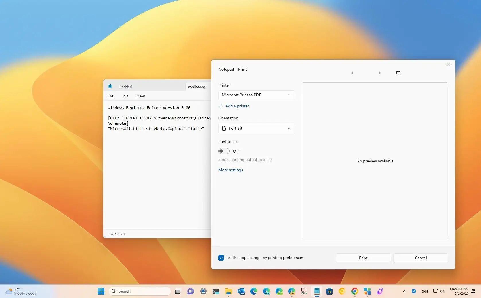 Imprimir como PDF en Windows 11