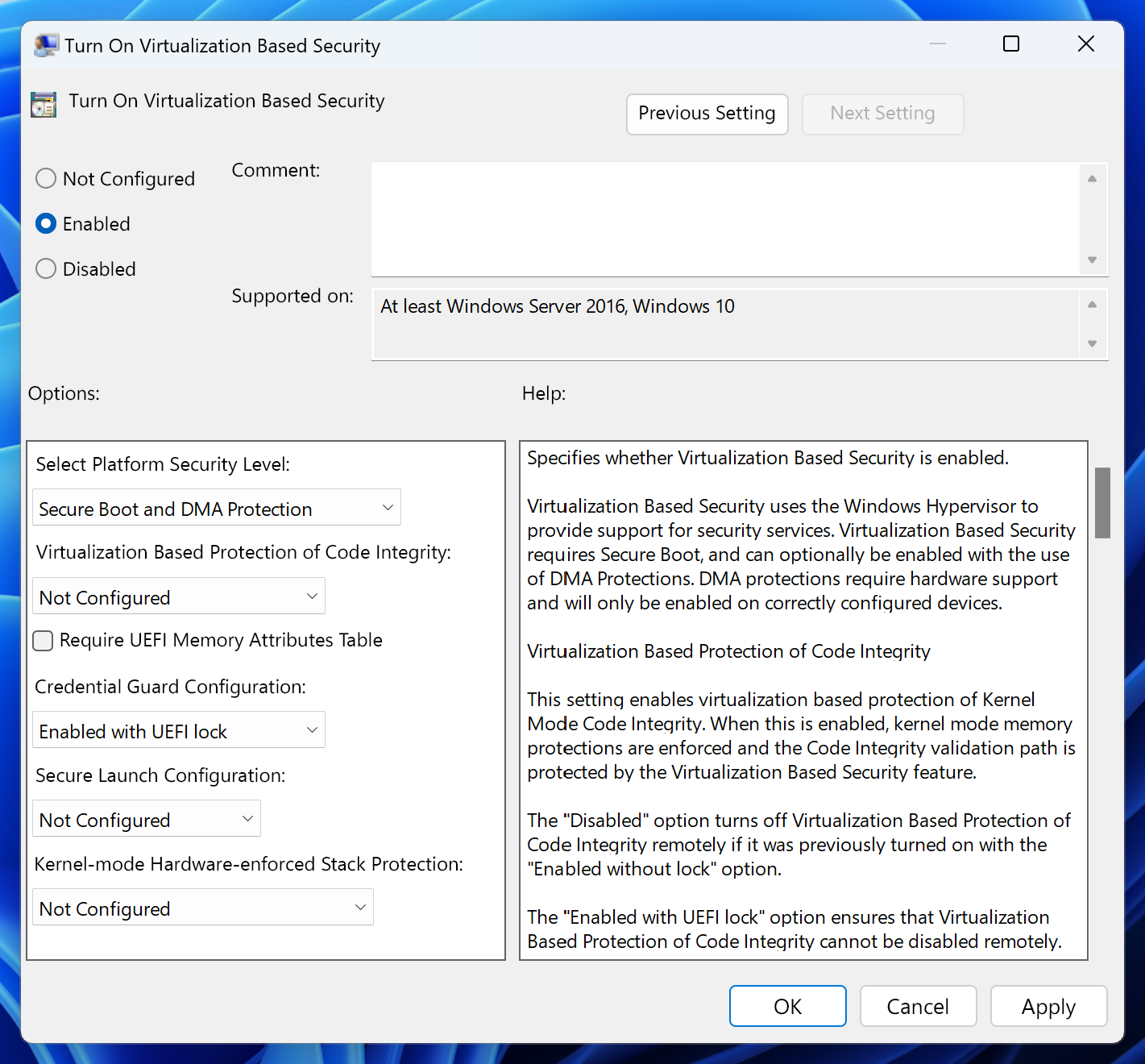 Esquema de capas de seguridad y virtualización en Windows