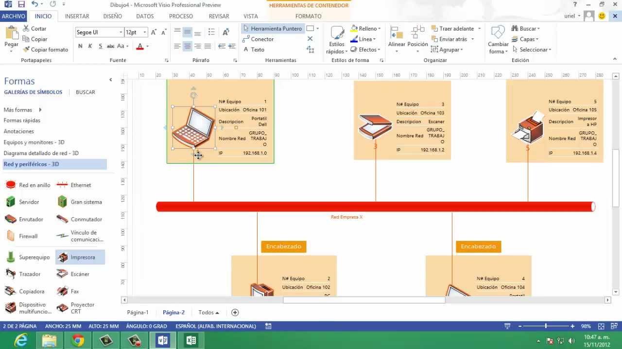Guía paso a paso para diagramas en Visio
