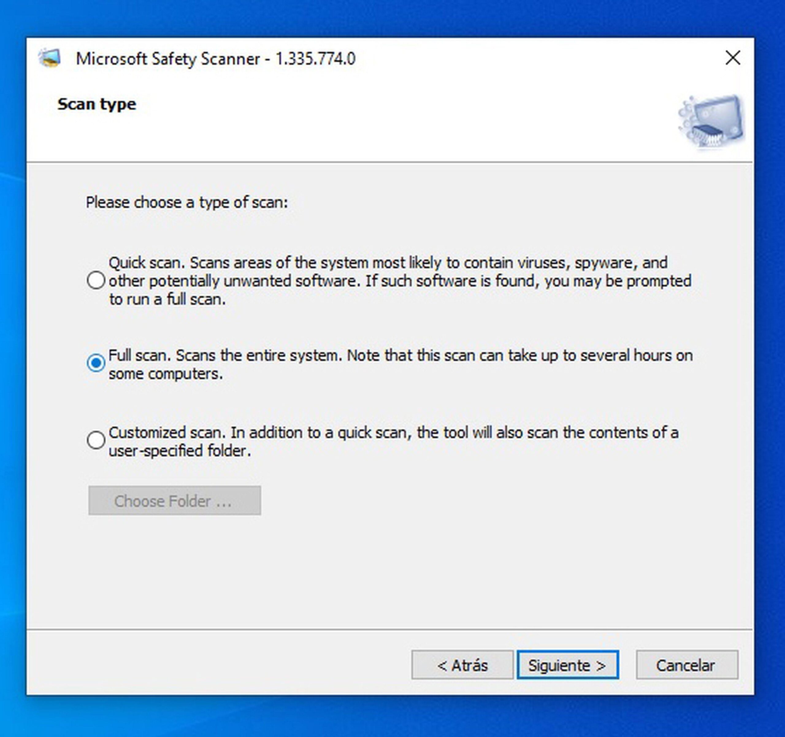 Desinfección de PDF en Windows