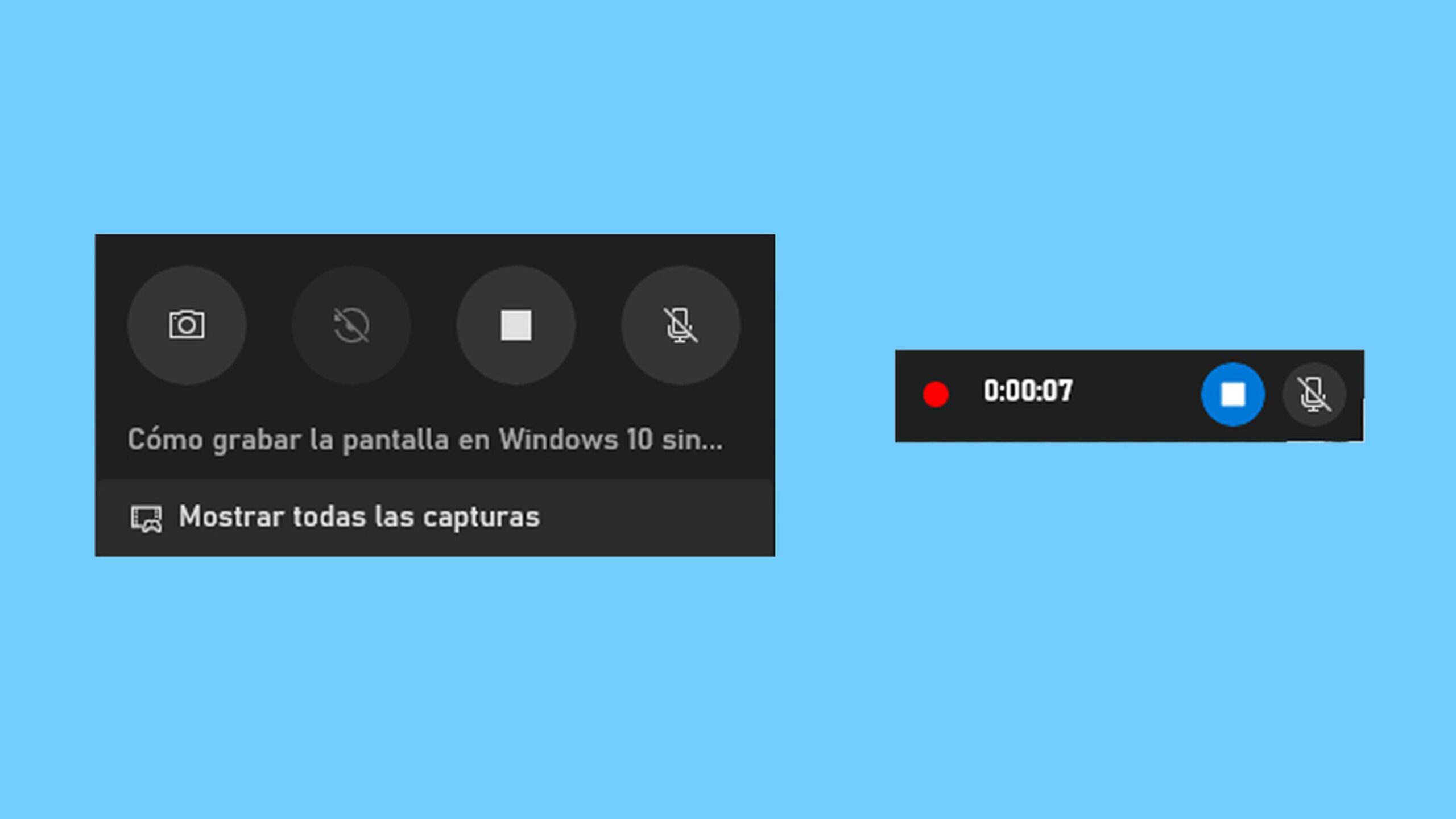 Interfaz de Xbox Game Bar en Windows