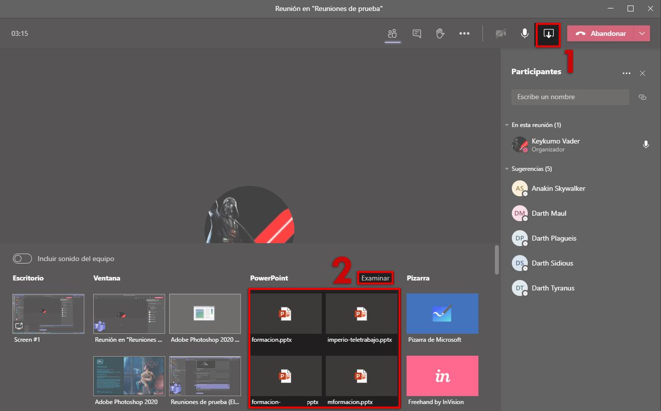 Cómo compartir PowerPoint en Teams