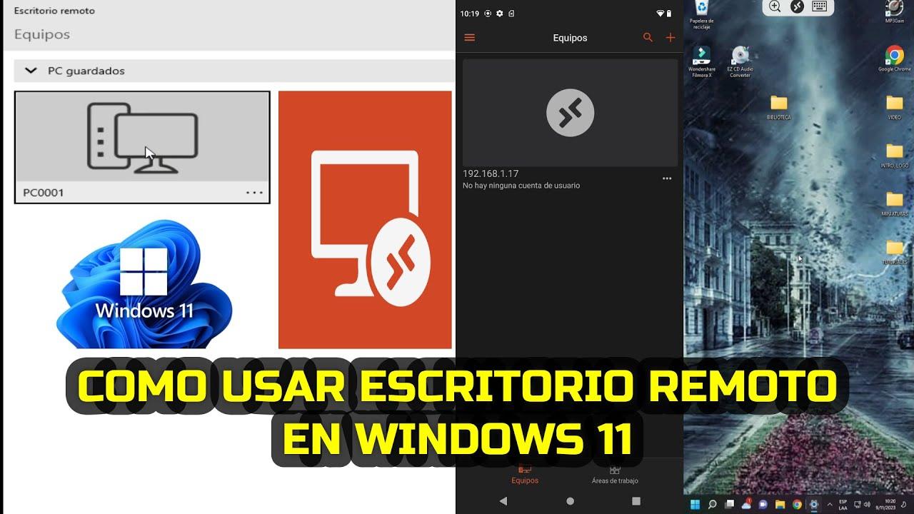 Roles cliente y servidor de escritorio remoto en Windows