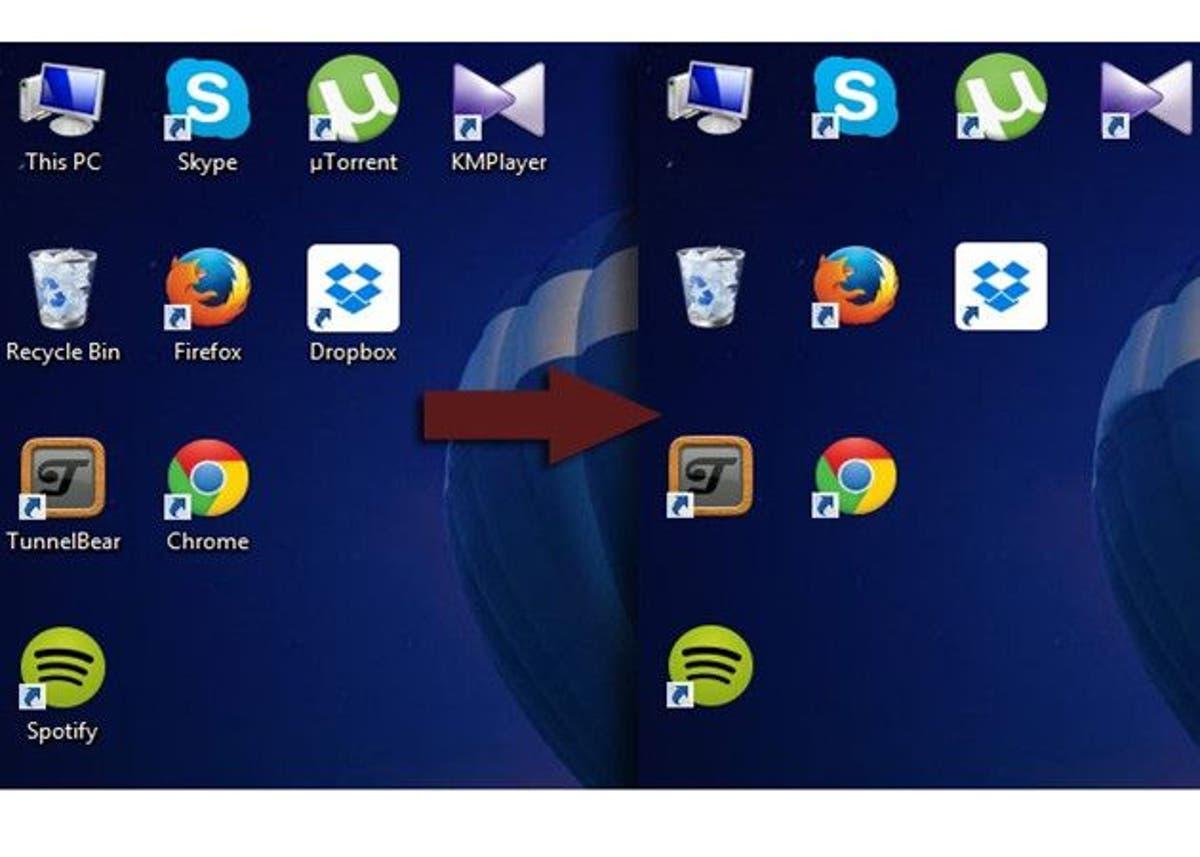 cómo usar iconos transparentes y nombres vacíos en windows 11 para ocultar accesos directos