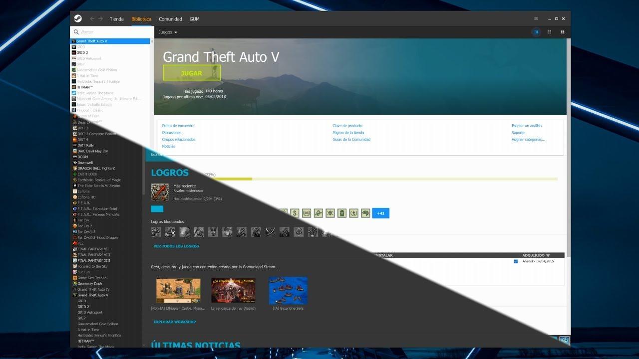 Personalización de Steam con skins