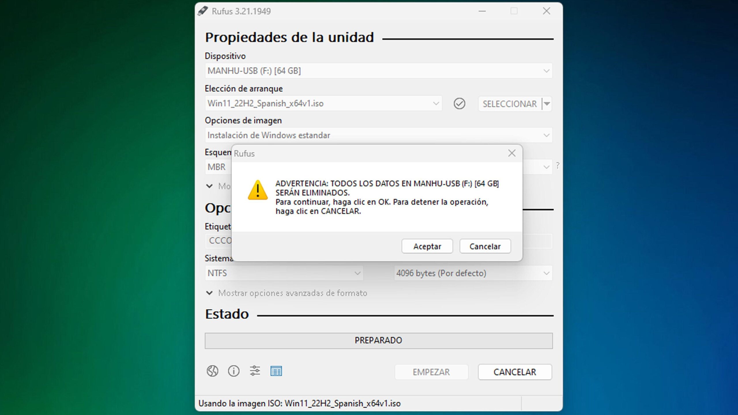 Descargar ISO de Windows 11 con Rufus