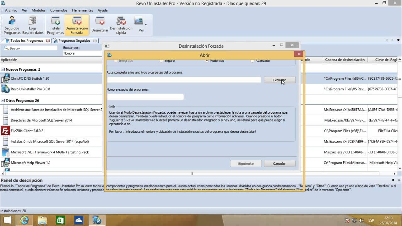 Forzar desinstalación de un programa en Windows 11