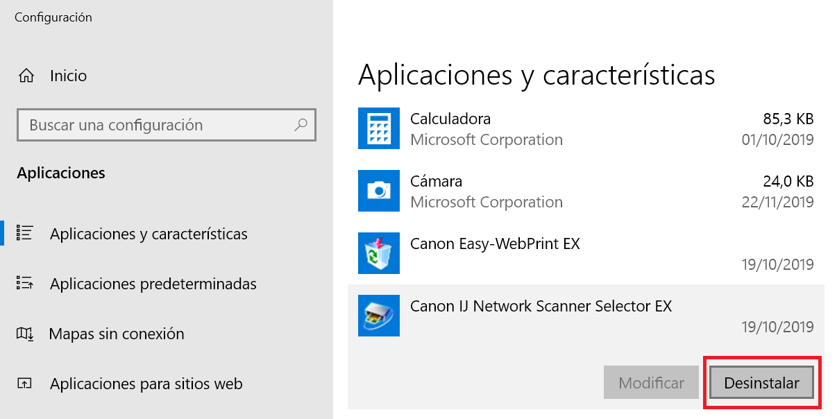 Métodos estándar para desinstalar en Windows 11