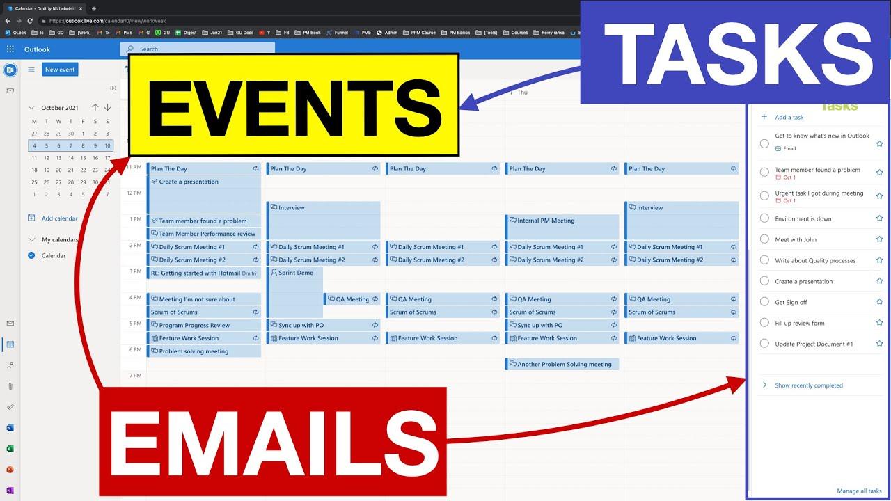detalle tareas Outlook