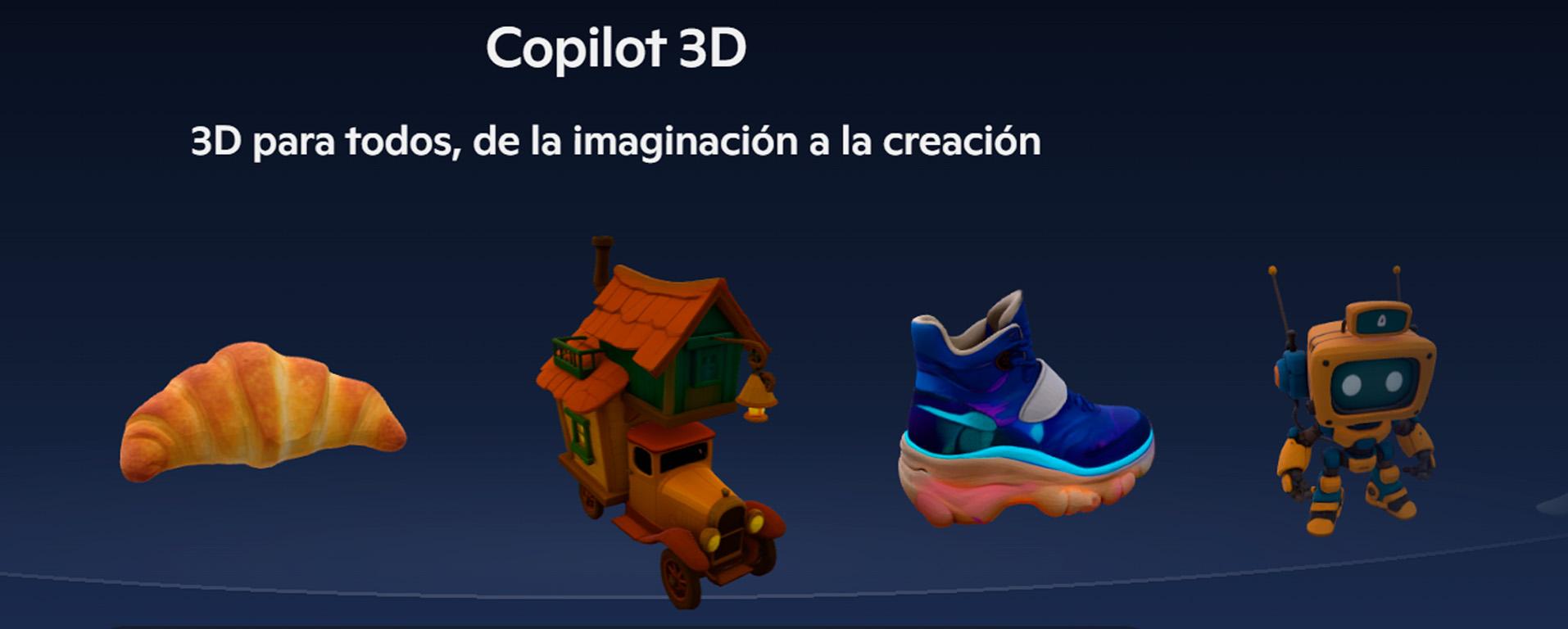 Herramienta Copilot 3D de Microsoft