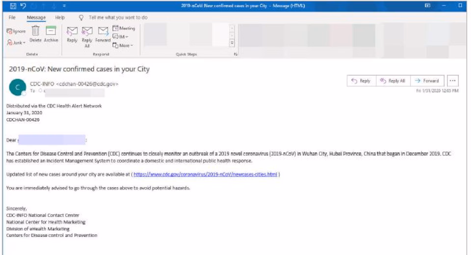 phishing email